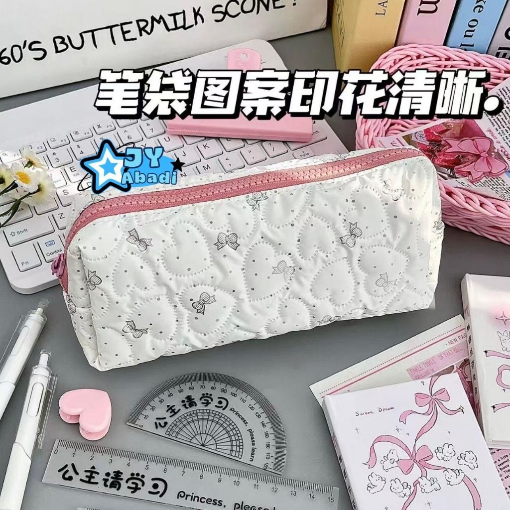 

Pencil Case Korean Tempat Pensil Pita Organizer Multifungsi/Serbaguna Rintik SB-18