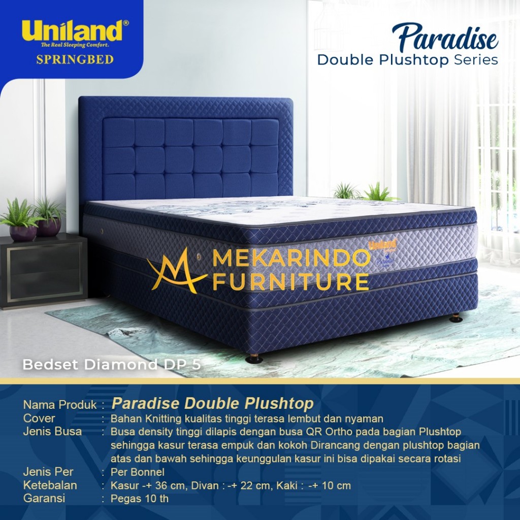 Springbed Uniland Paradise Double Plushtop 160 x 200