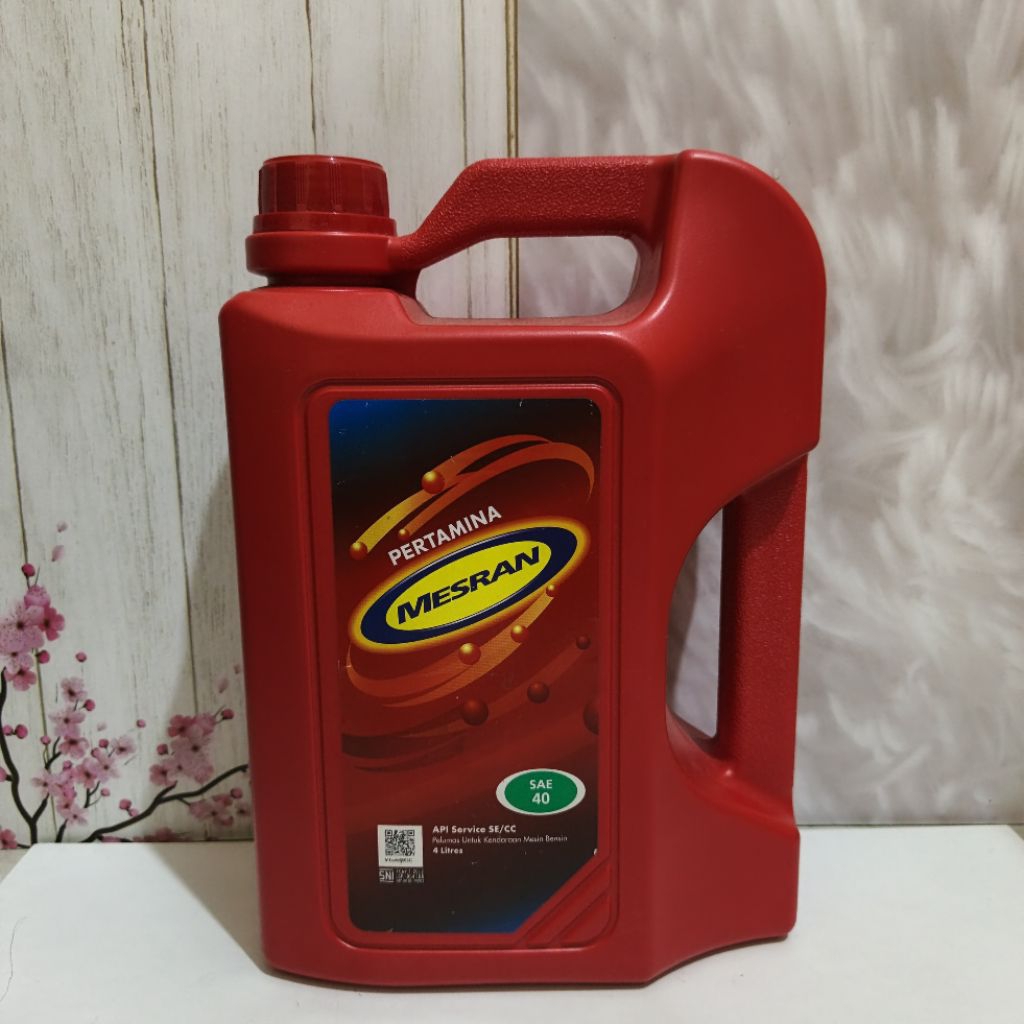 OLI MESIN BENSIN MESRAN SAE40 4 LITER PELUMAS MESIN MOBIL BENSIN AVANZA, APV, XENIA, GRANDMAX, SIGRA