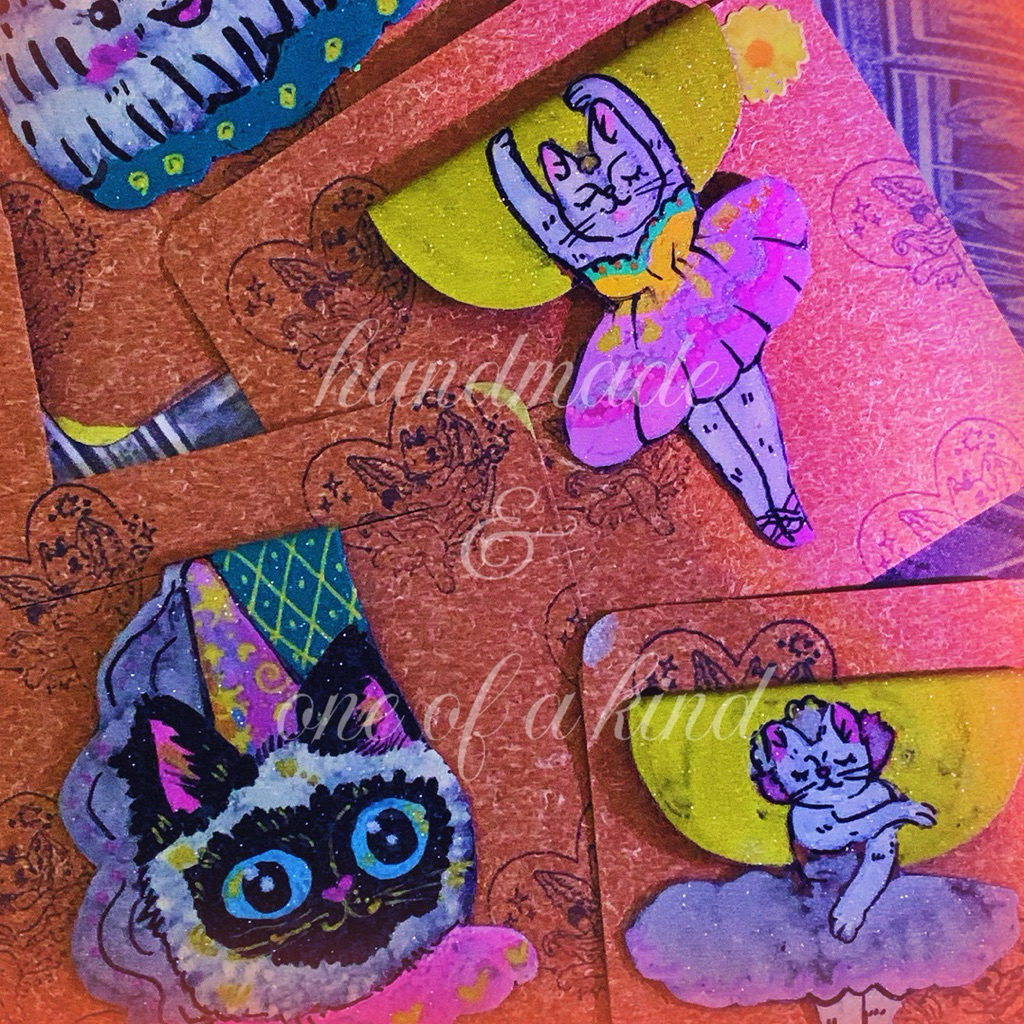 

pembatas buku magnet | magnetic bookmark handmade Fantasy Paws cat dog rabbit
