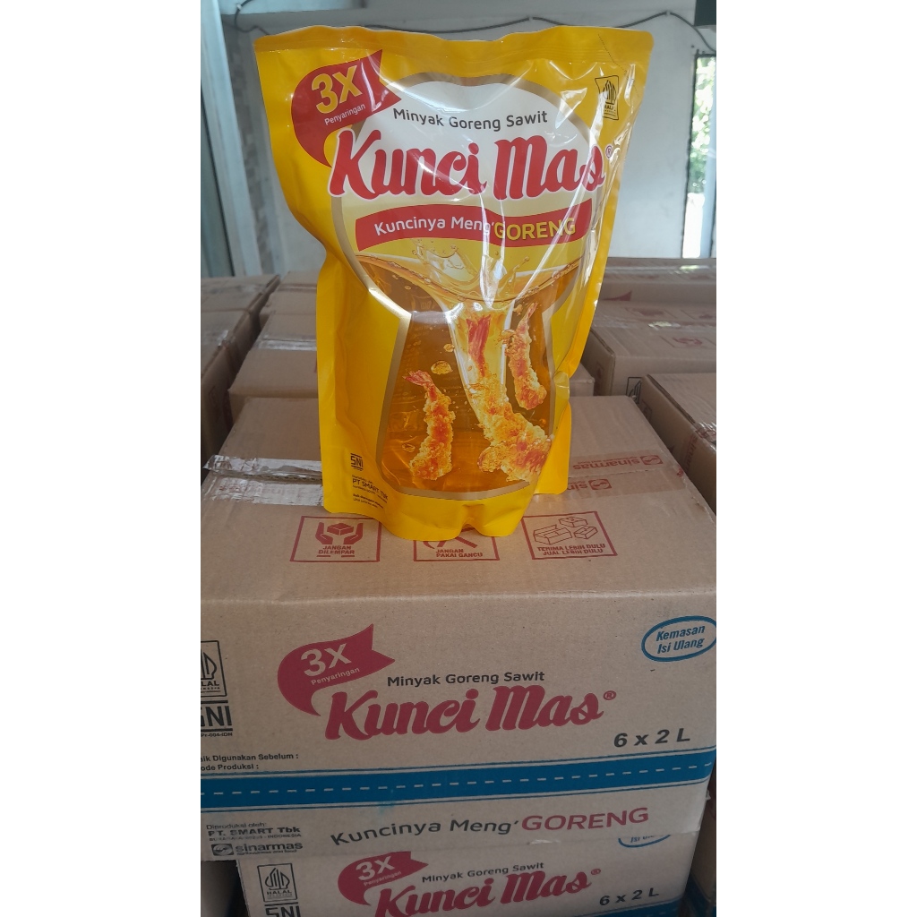 

minyak goreng Kunci Mas 2 liter 6 pouch 1 dus