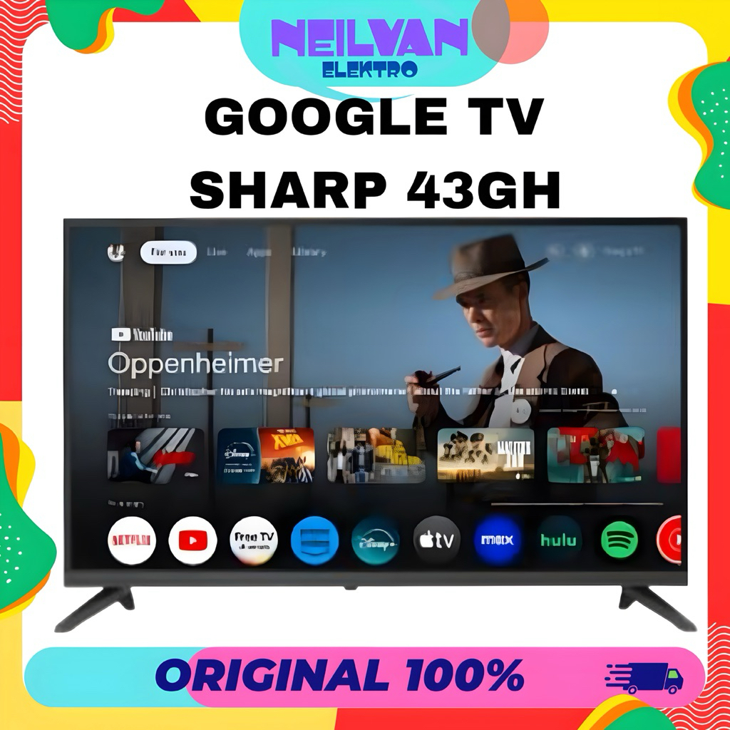 Tv led sharp google tv 43" sharp google tv 43 inch baru original garansi resmi
