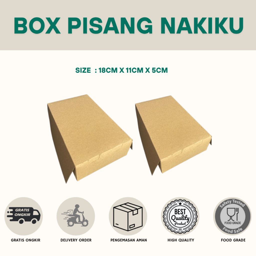 DUS PISANG NAKIKU - KOTAK PISANG GORENG - SNACK BOX PISANG NAKIKU