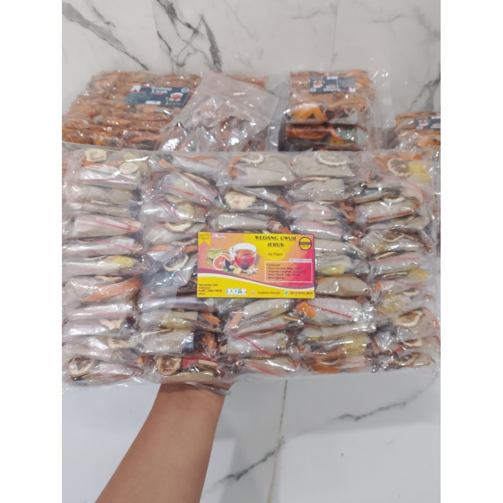 

Wedang Uwuh Jeruk+Gula Batu Isi 55Pcs (sudah Berizin PIRT)