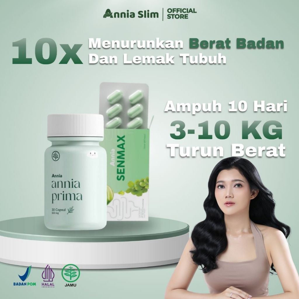 

ANNIA Obat Pelangsing Ampuh 10 Hari Turun 3-10Kg [Paket Pemula] Pasti Turun Berat