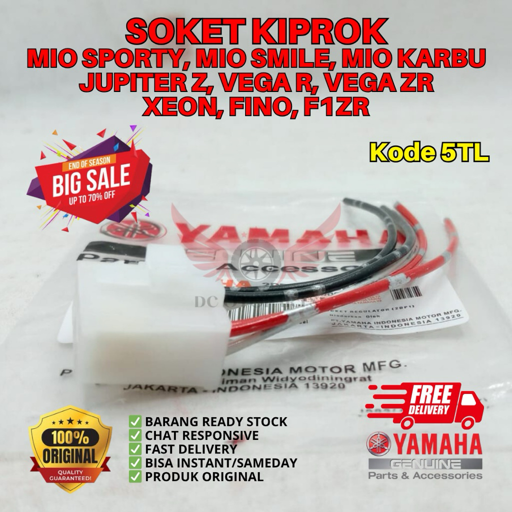 5TL SOKET KIPROK MIO SPORTY ORIGINAL YAMAHA GENUINE PARTS, SOKET KIPROK ORIGINAL MIO SMILE, SOKET KI