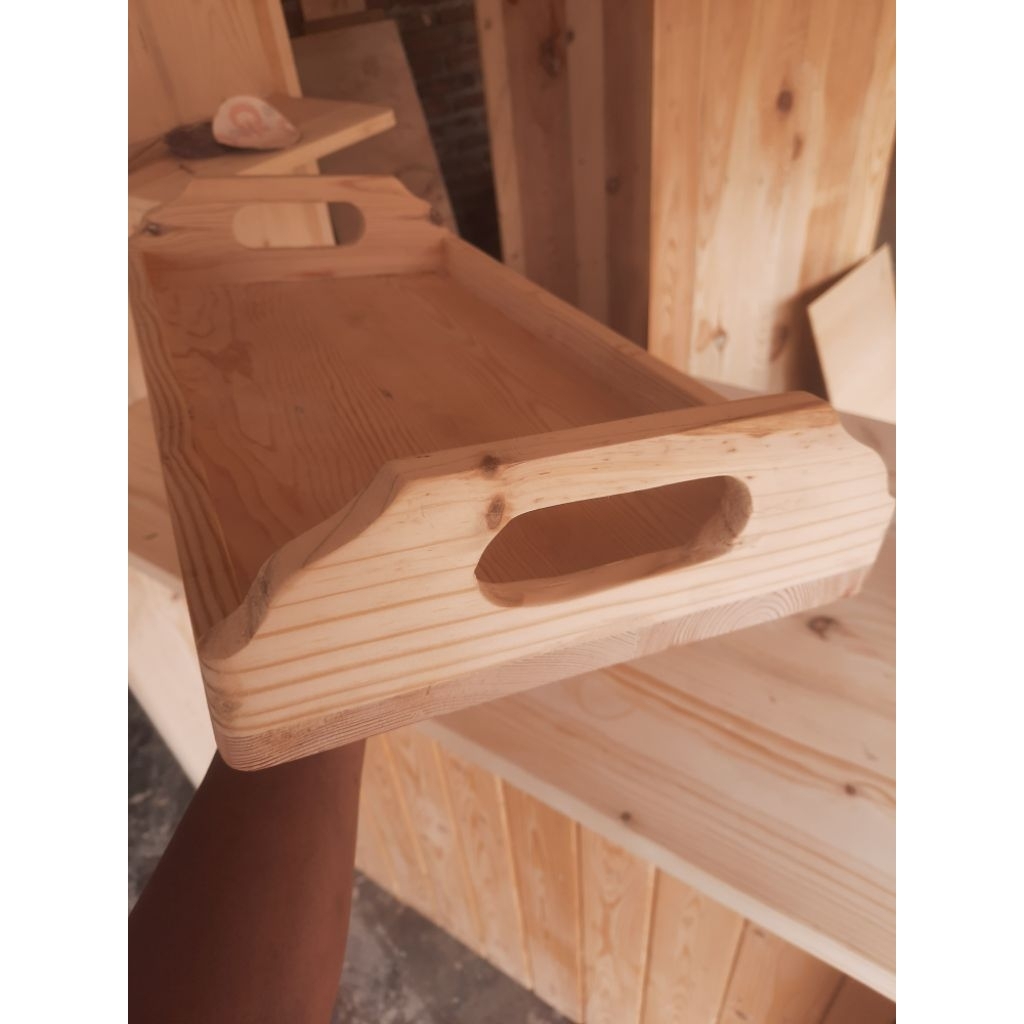 nampan clasik kayu jati belanda