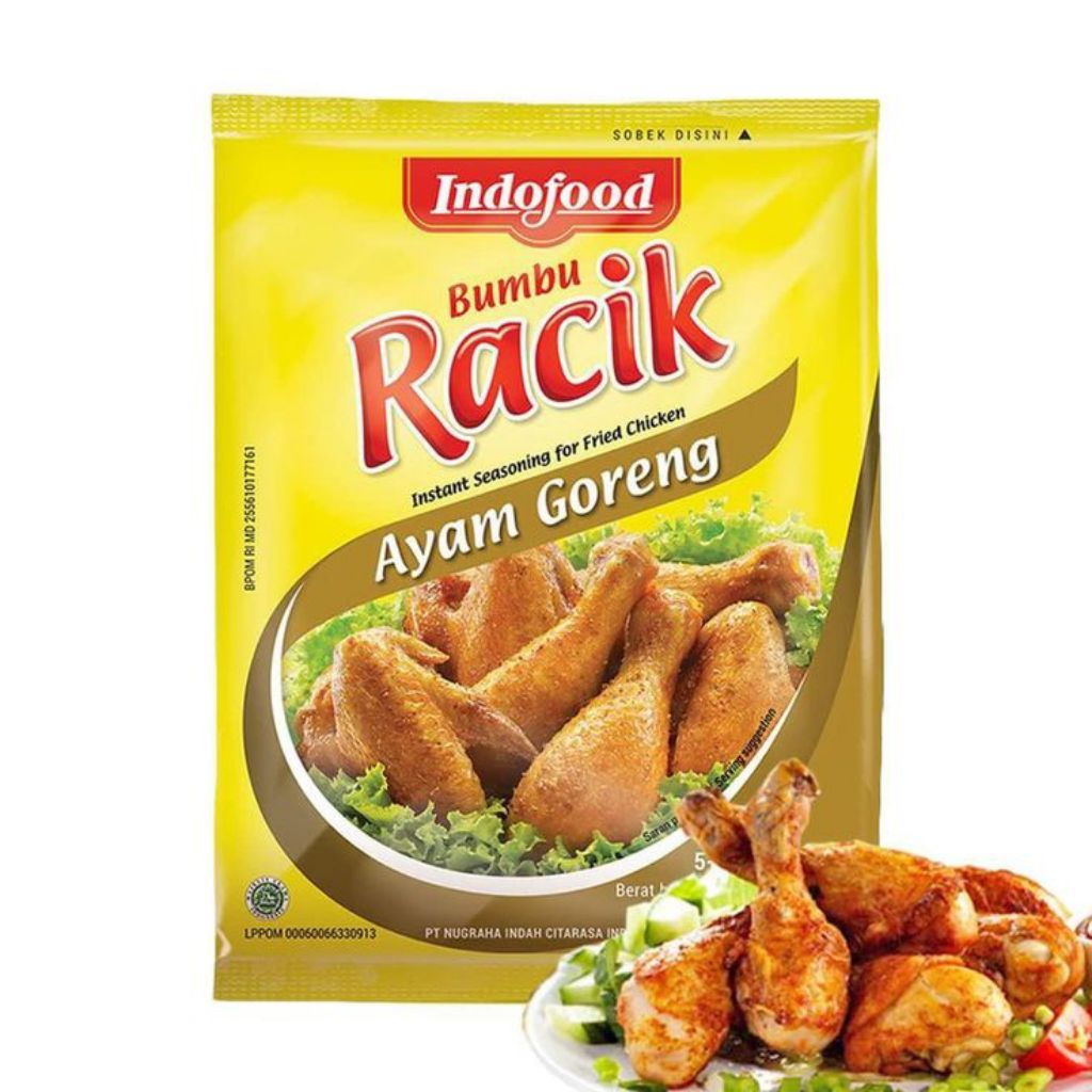 

Bumbu Racik Ayam Indofood 1 dus isi 100 pcs