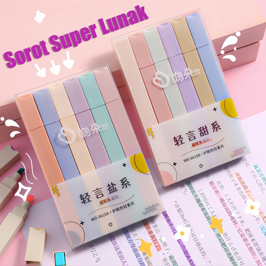 

MULTICOLOR HIGHLITER PASTEL 6 COLORS / STABILO PASTEL Kotak Penanda Poin Utama & Gambar Graffiti