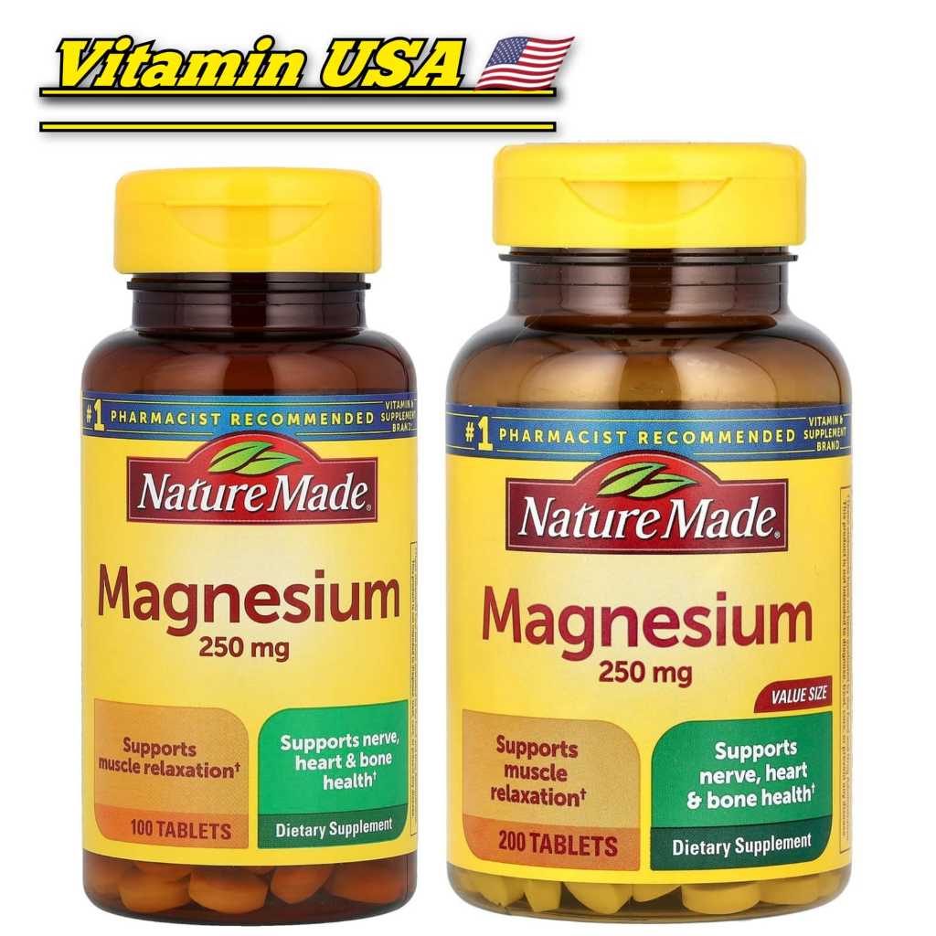 Nature Made, Magnesium, 250 mg, 100 | 200 Tablets