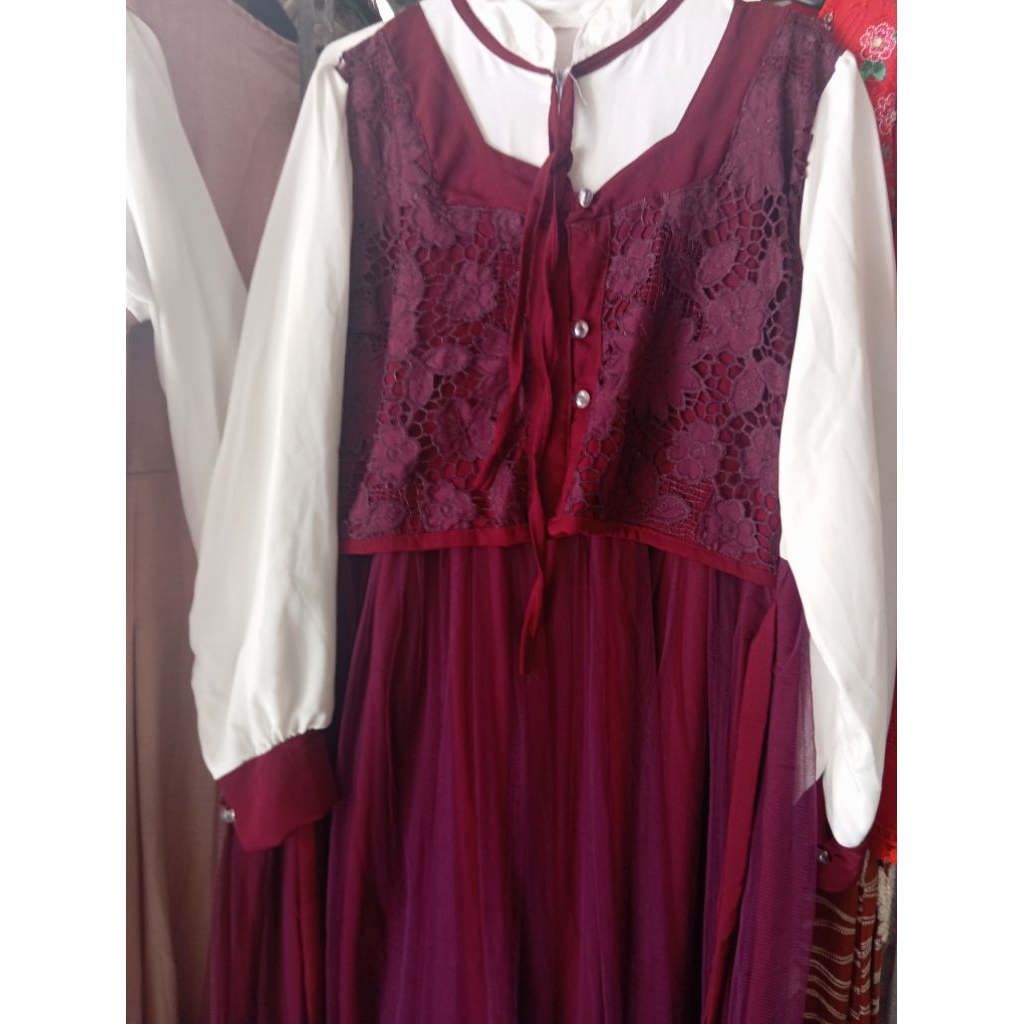 gamis tile kombinasi