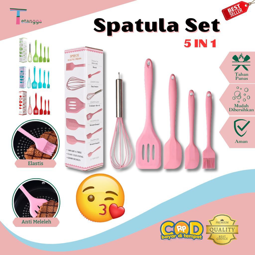 SPATULA SET SILIKON 5 IN 1