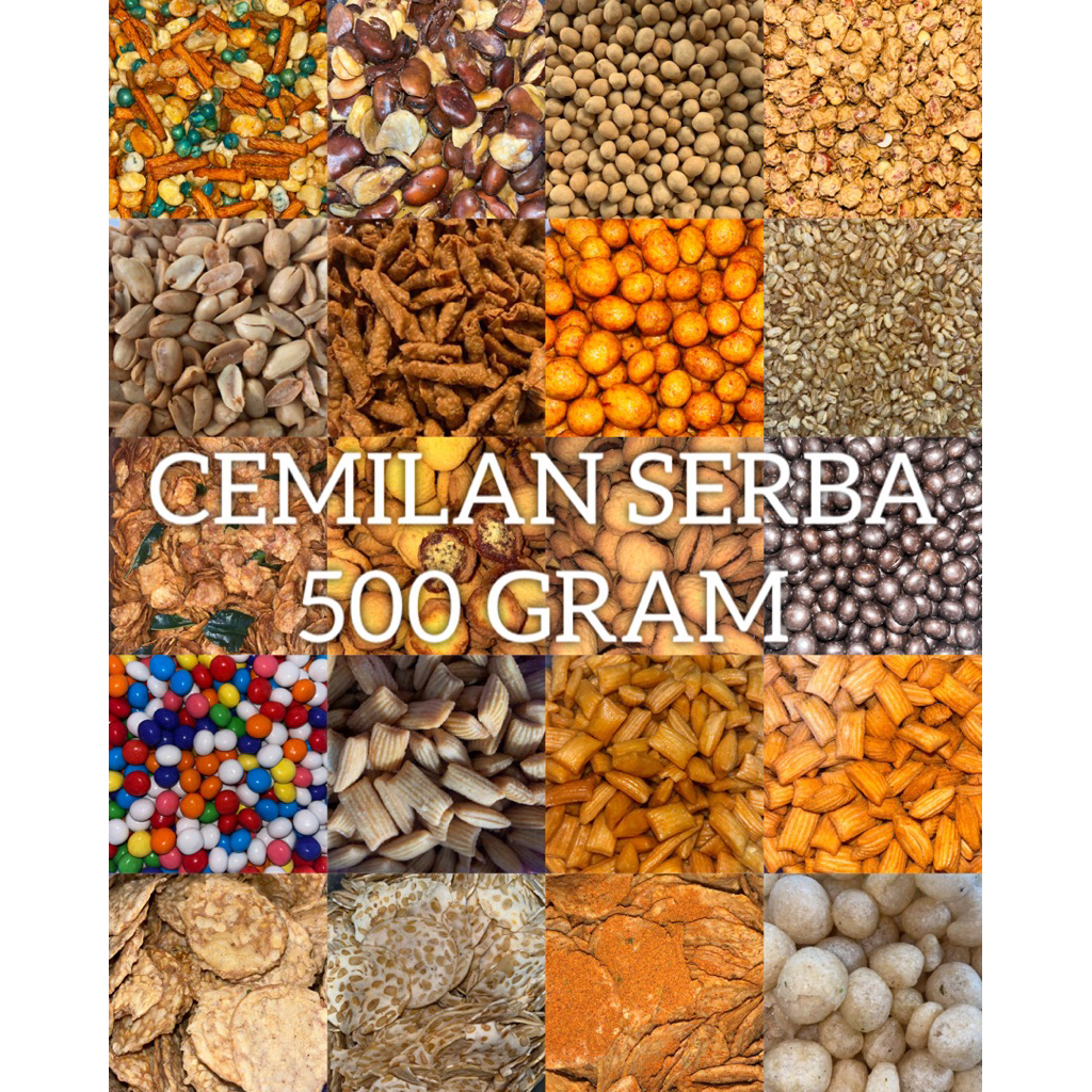 

Cemilan Serba 500 Gram Manis Asin Pedas ( Part 1 )