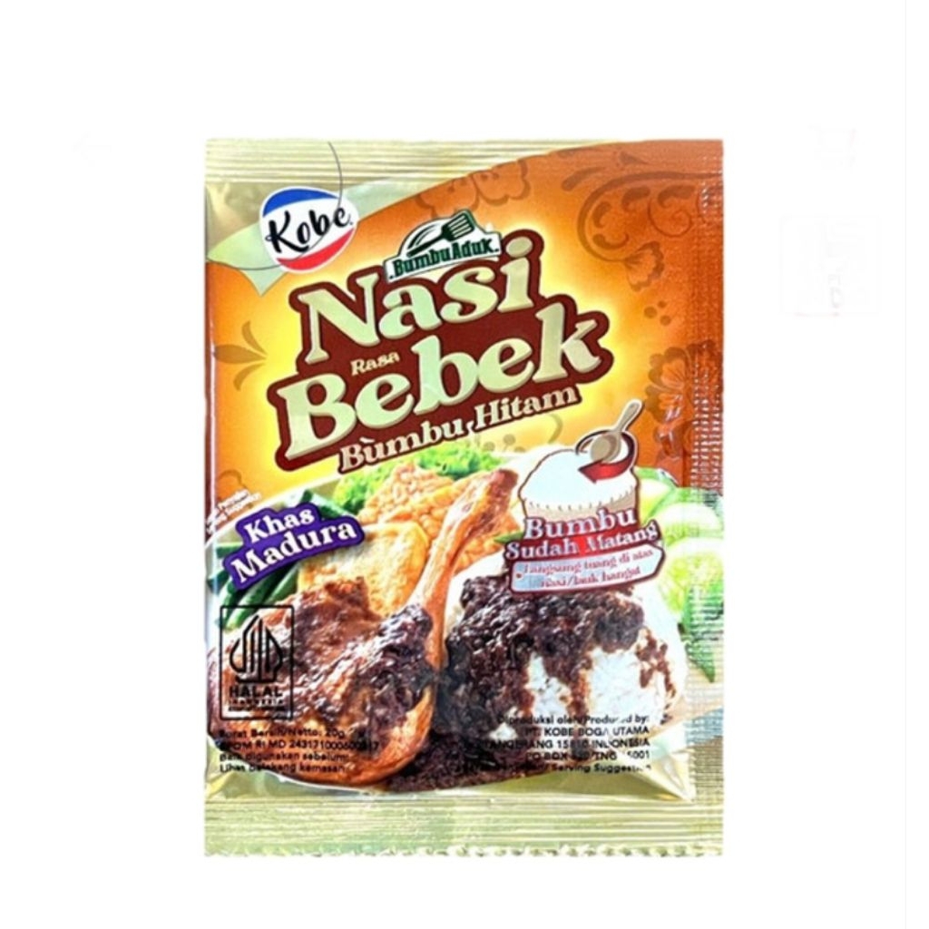 

Kobe bumbu hitam aduk nasi bebek pack 3 x 20 gr