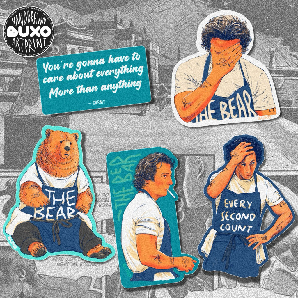 

buxo - THE BEAR vinyl sticker premium waterproof - quote film lucu aesthetic y2k aksesoris laptop hp tumbler helm suitcase