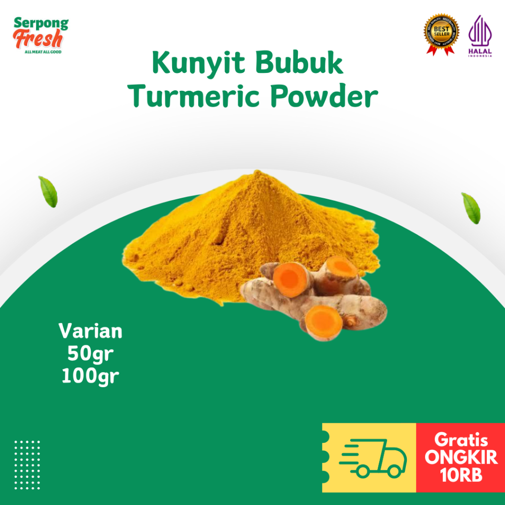 

Bumbu Rempah Kunyit Bubuk Turmeric Powder 50gr 100gr