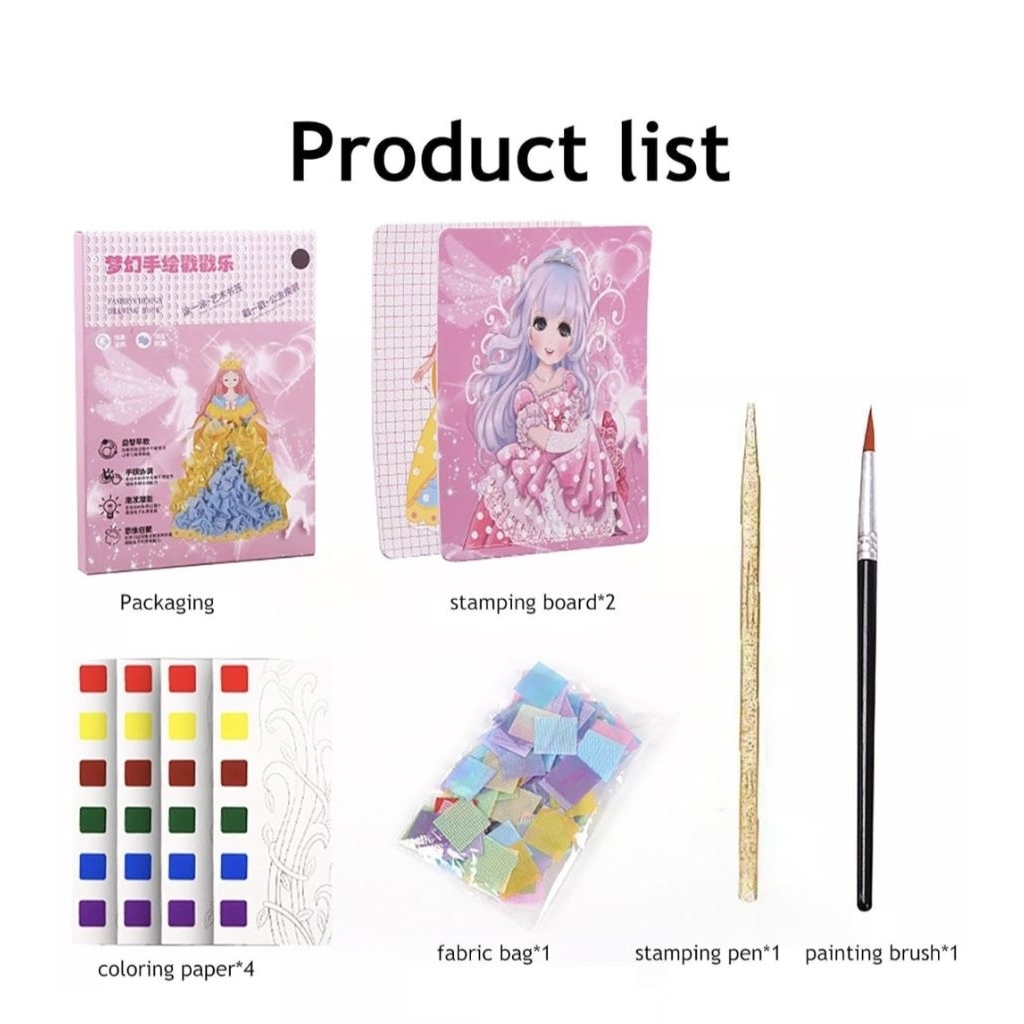 

Fashion Design Drawing Book Box - Lembar Mewarnai