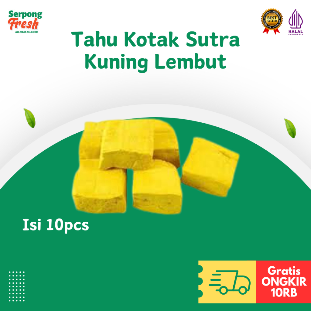 

Tahu Kotak Sutra Kuning Lembut perbungkus isi 10 pcs