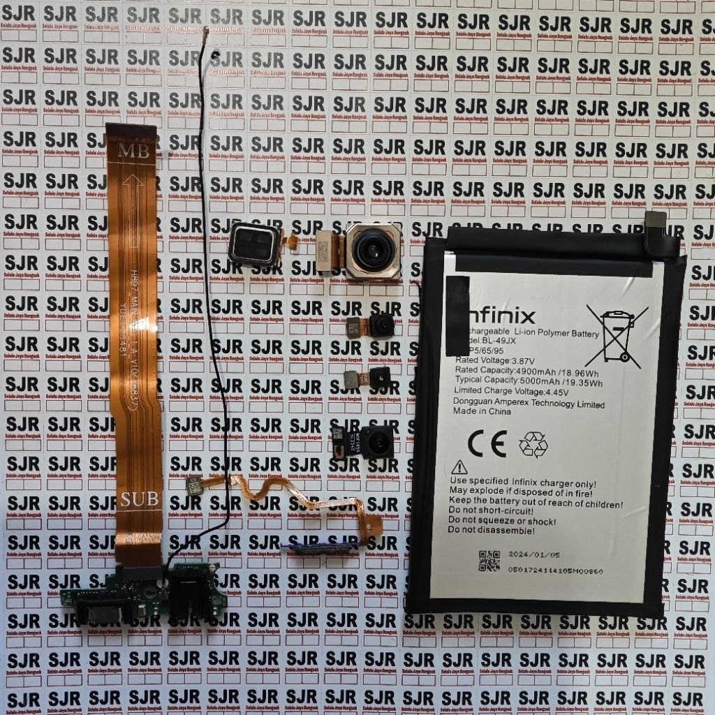 *Sparepart Hp Infinix Hot 40i Baterai, Kamera Depan Belakang