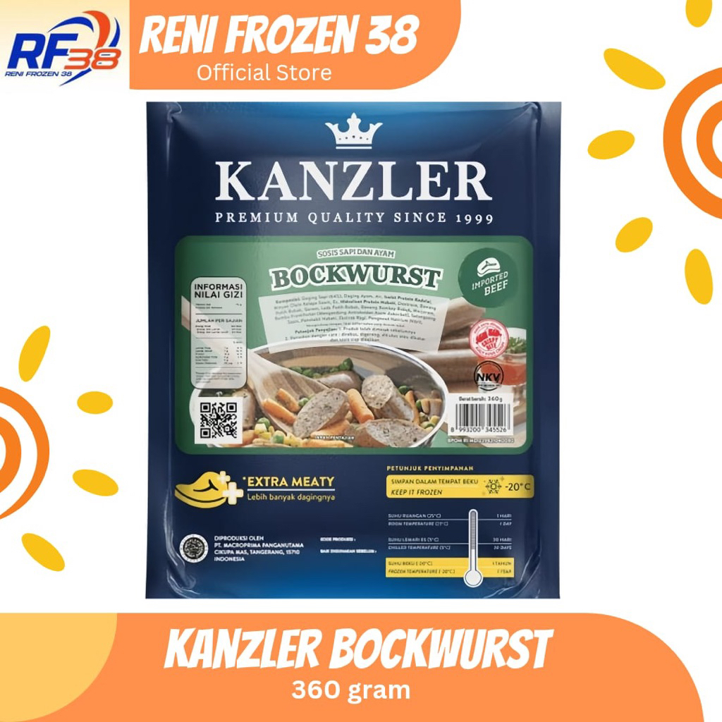 

Kanzler Bockwurst 360 gram / Frozen Food / Reni Frozen 38