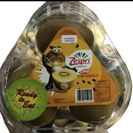 

Buah kiwi golden jumbo spesial pack segitiga isi 3 pcs per pack