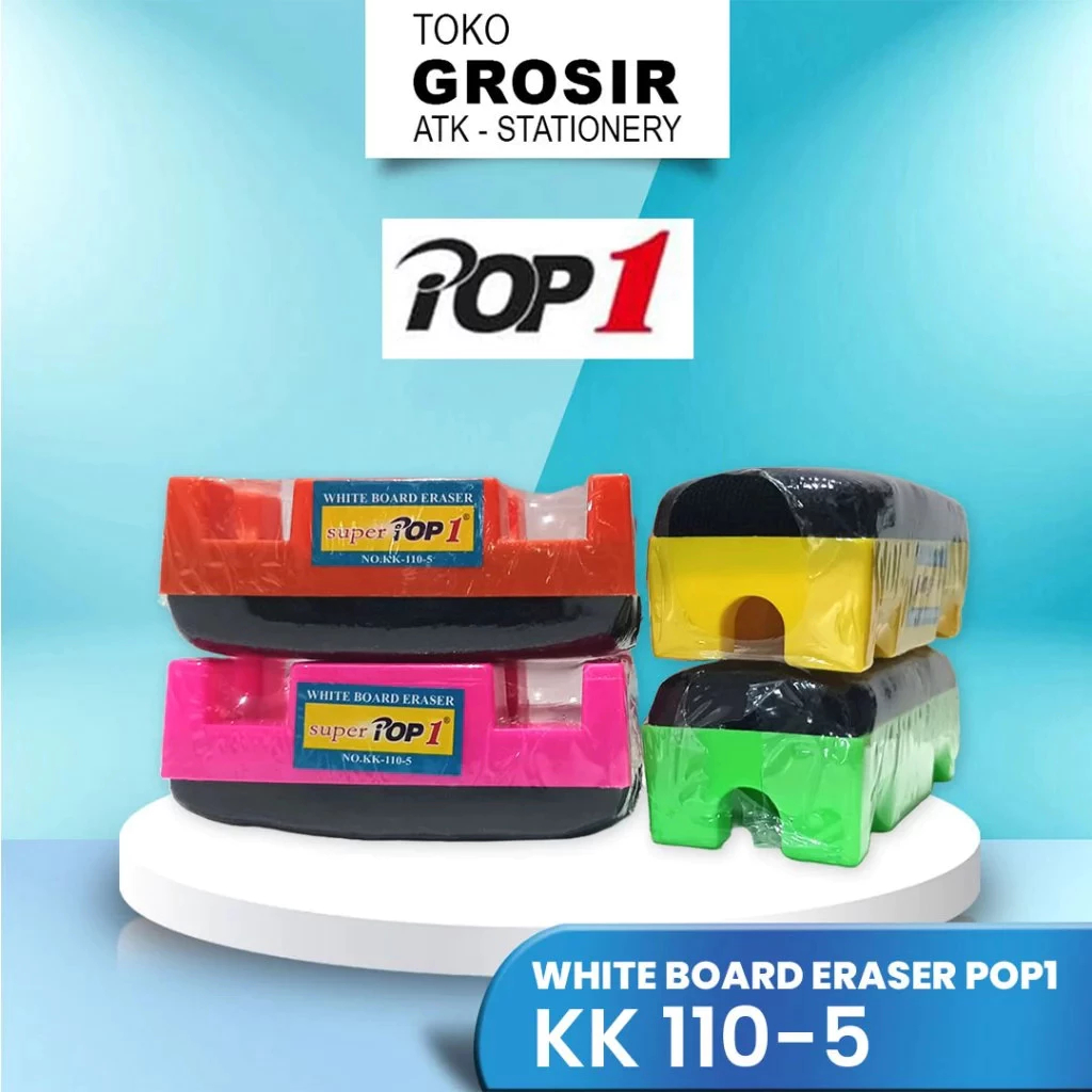 

(LIVE) WHITE BOARD ERASER + HOLDER SPIDOL SUPERPOP1 KK 110-5 / PENGHAPUS PAPAN PUTIH POP1 KK 110-5 2