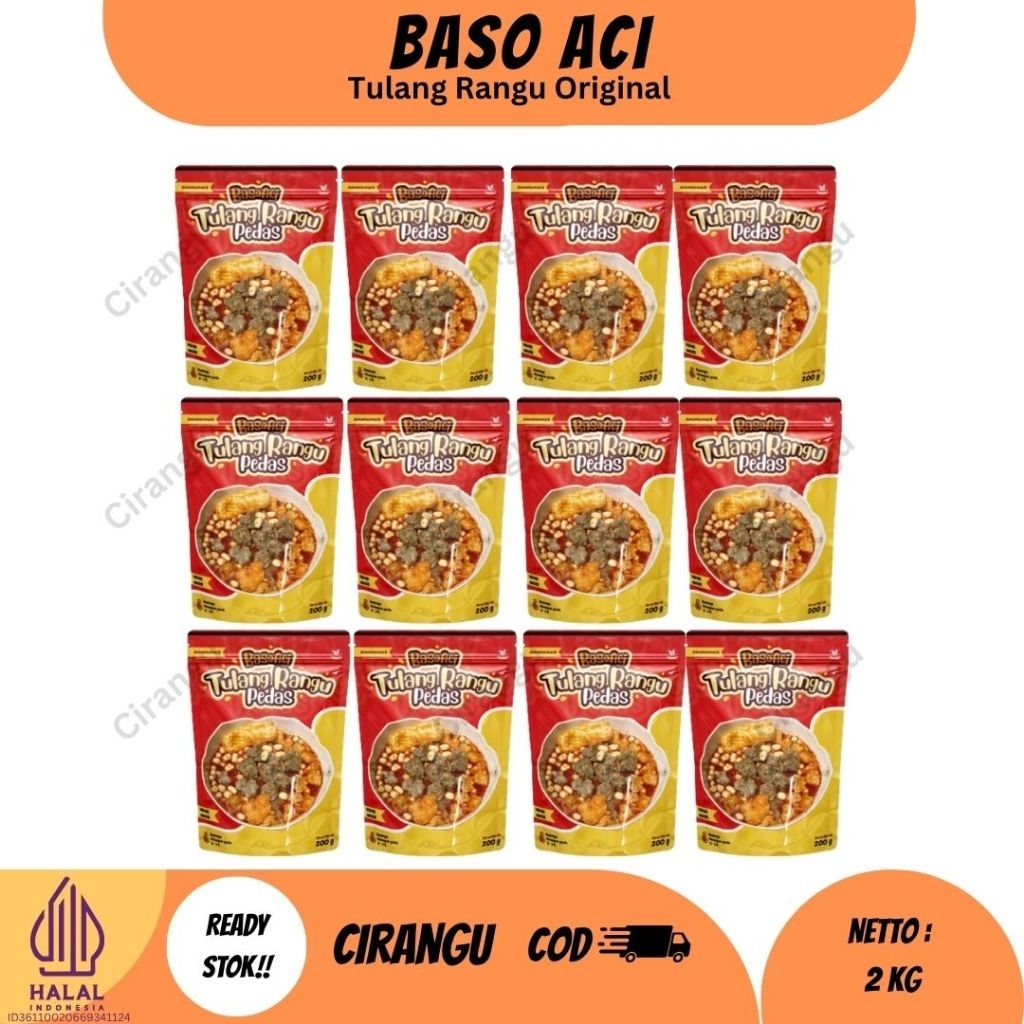 

CIRANGU Paket 12 pcs baso aci Tulang rangu original dan geprek ekstra pedas seuhah + jeruk limo