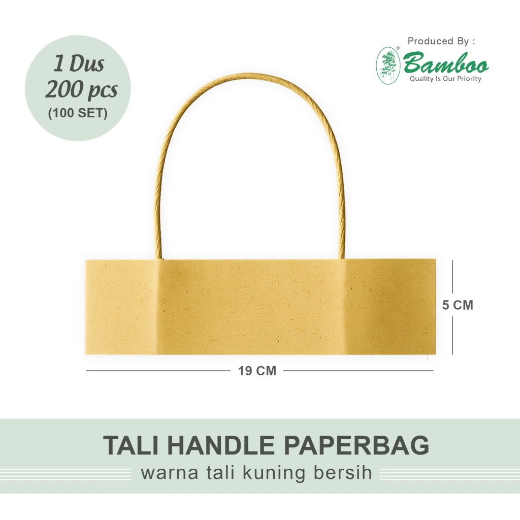 

Bamboo Tali Handle Paperbag [ Isi 200Pcs/100 set ]