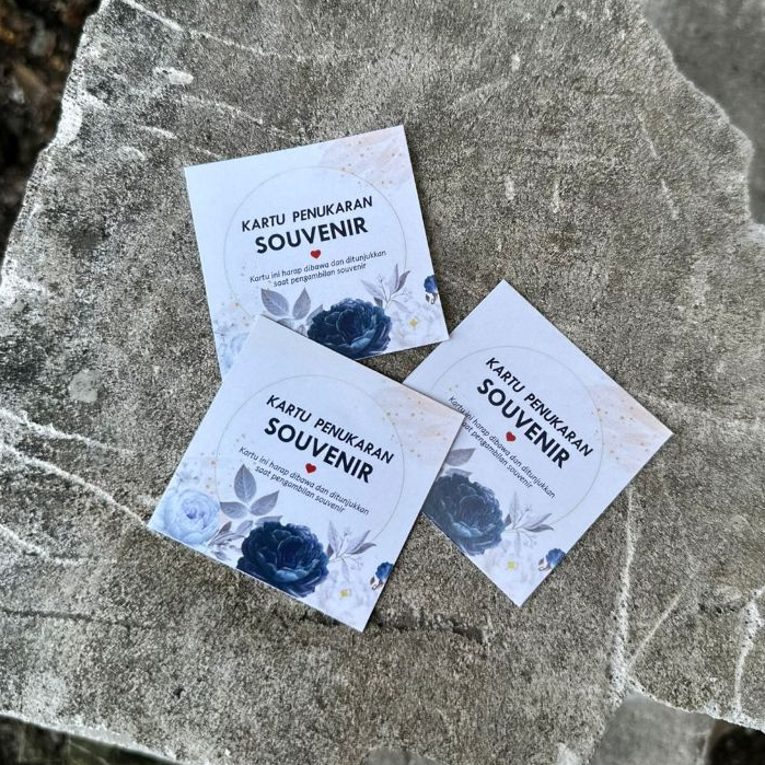 Kartu Ucapan Penukaran Souvenir Pernikahan Rustic Murah Ready Stock Tanpa Custom Kalimat