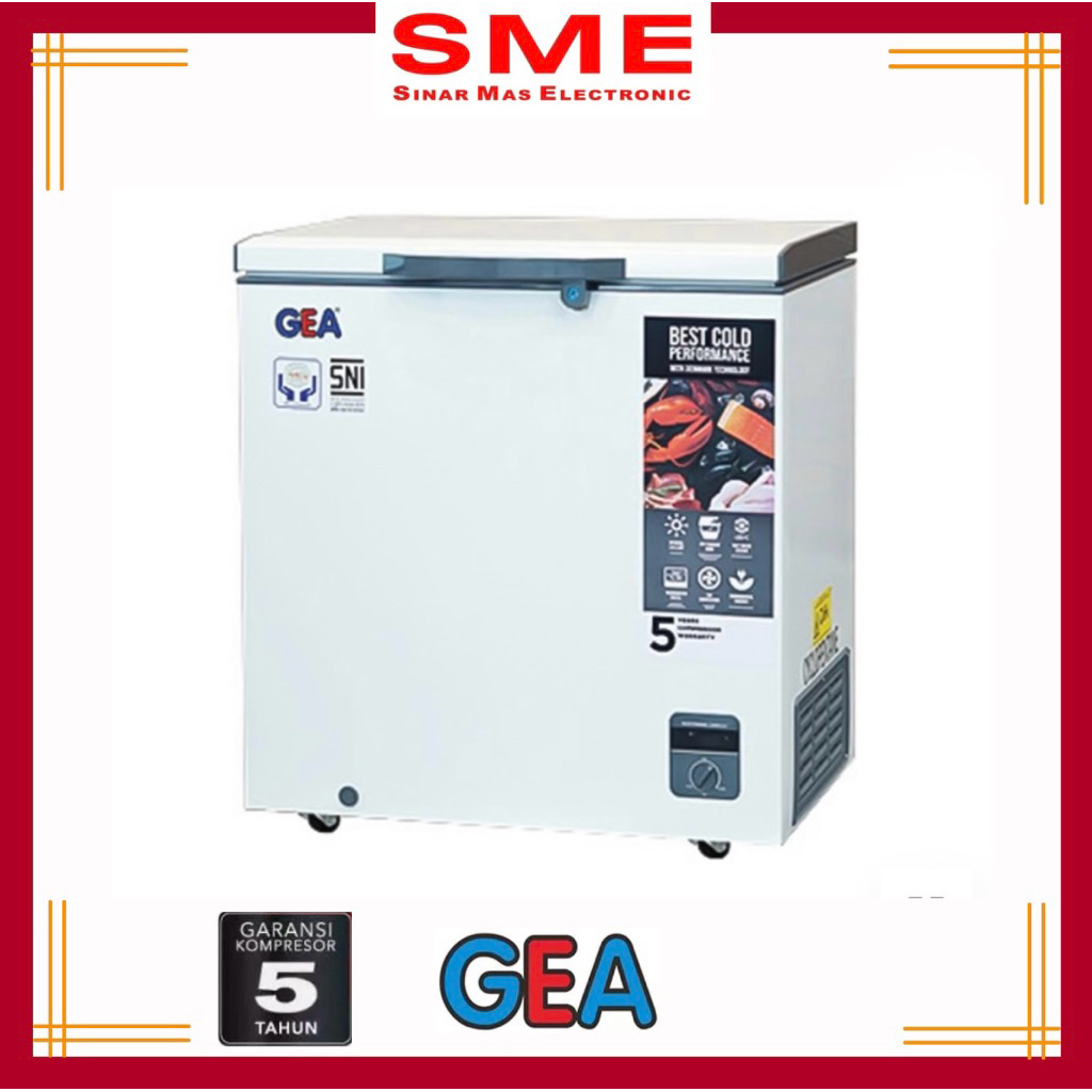 Chest Freezer Box Daging Frozen Food 200L GEA