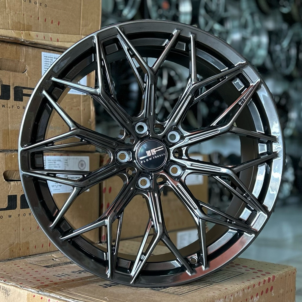 Velg JF Luxury F1003 Ring 19 Lebar 8.5 Et 40 Pcd 5x114.3 Warna Hyper Black | Velg R19 | Velg Mobil |