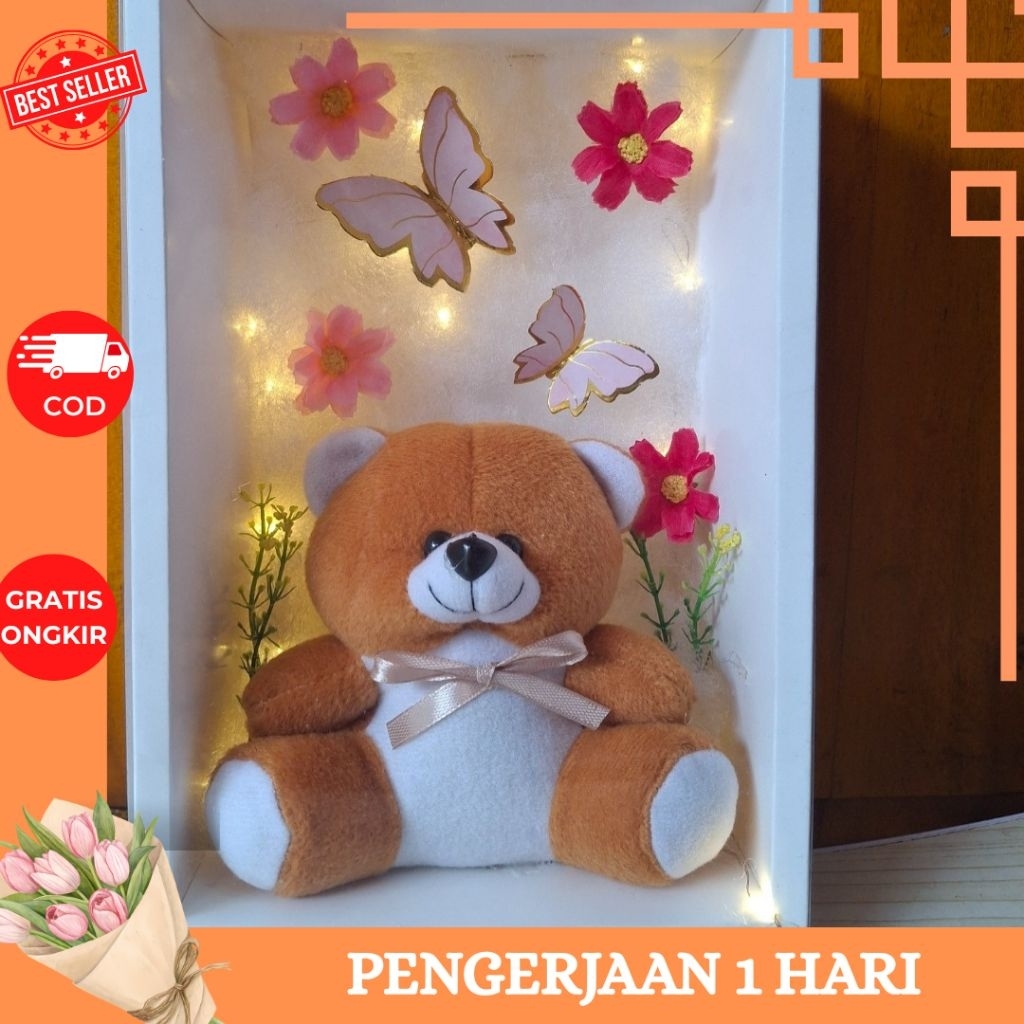 

GIFT BOX[READY]| hadiah hampers|boneka box|hampers boneka|hadiah cewek|hadiah ultah|box lampu