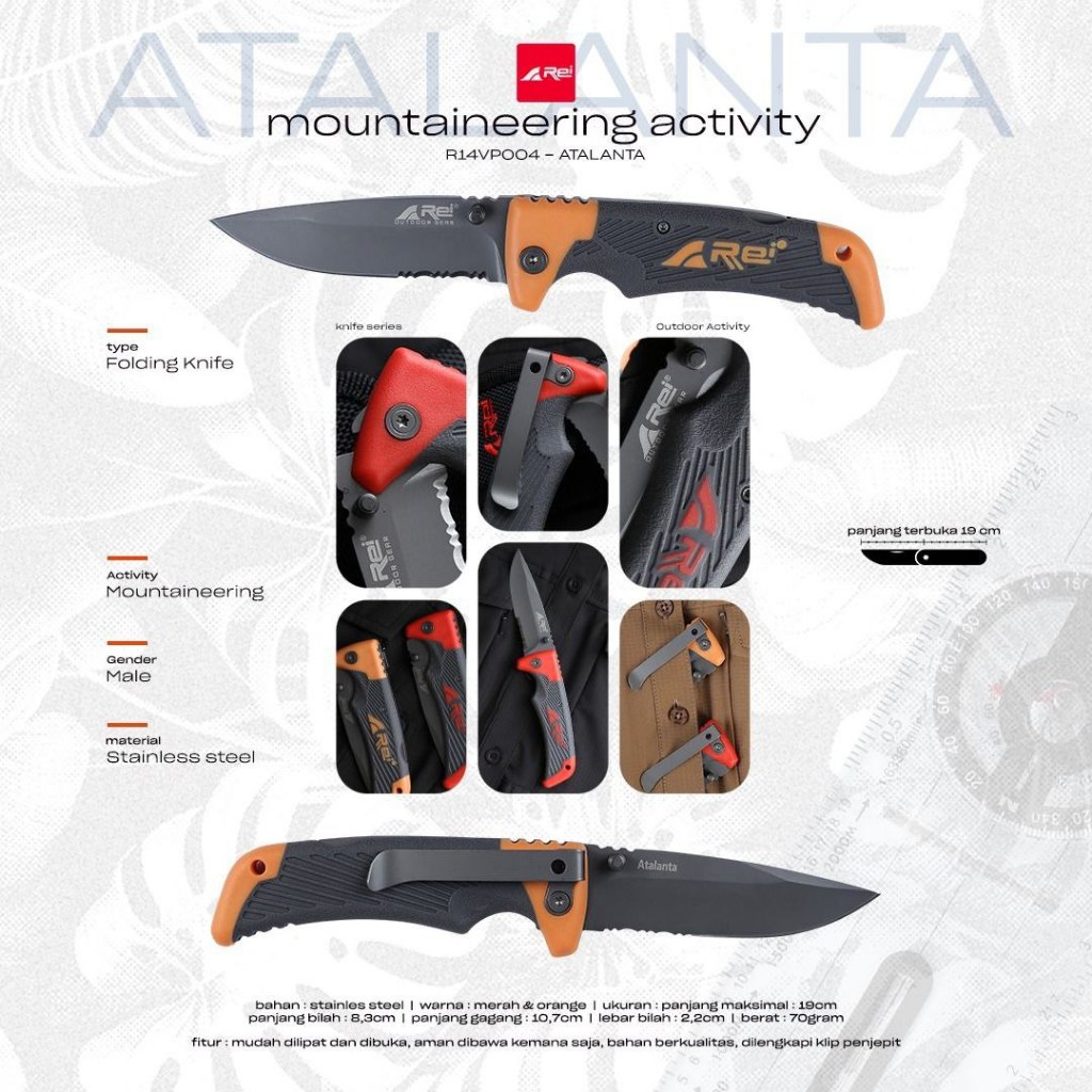 Pisau Atalanta Knife Arei Outdoorgear
