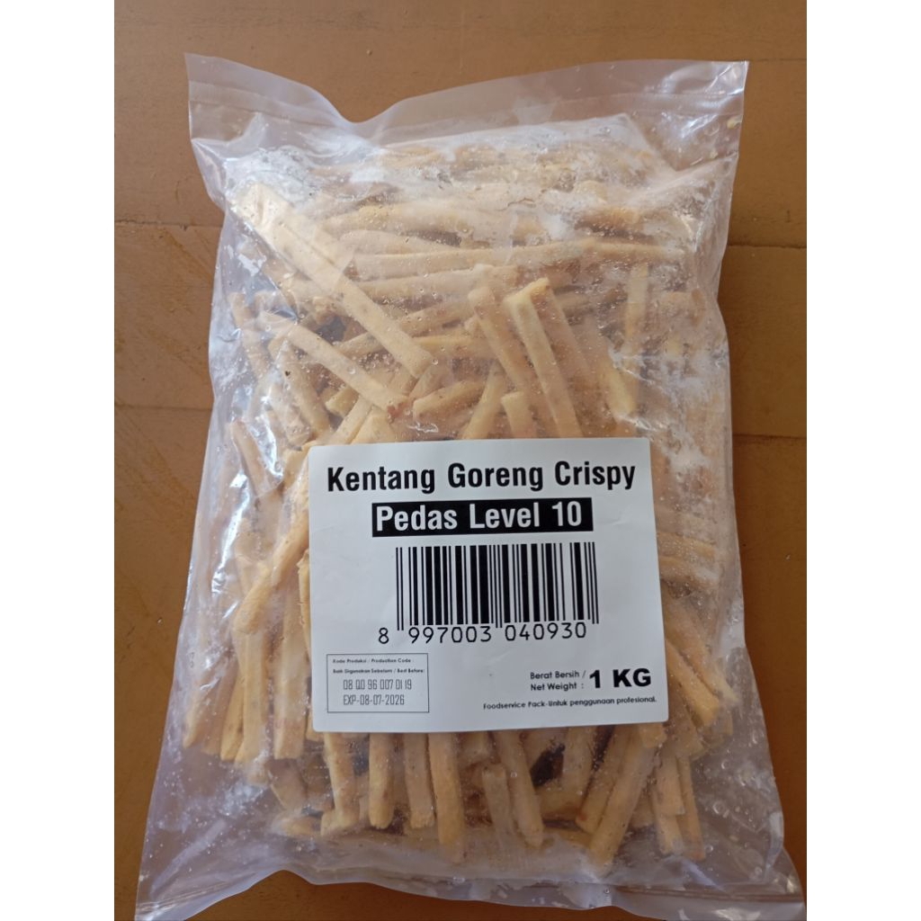 

Papatos kentang goreng crispy pedas level 10