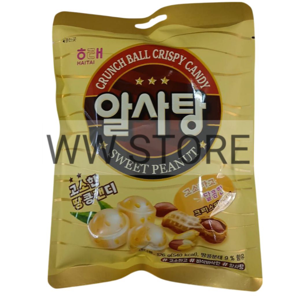 

Nonhalal ! Permen keras kacang Korea Korean HAITAI Peanut Candy 126g