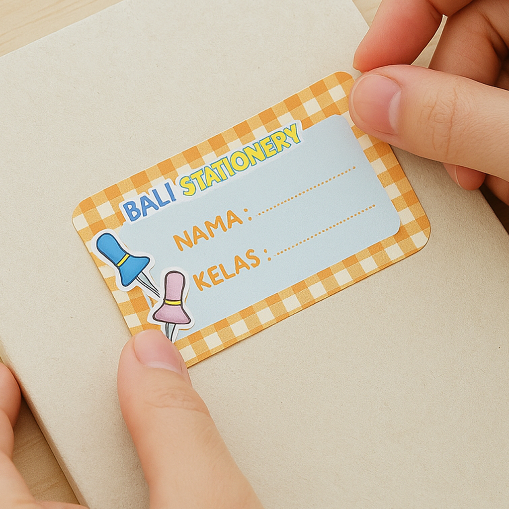 

FREE stiker label buku tulis MIX COLOR