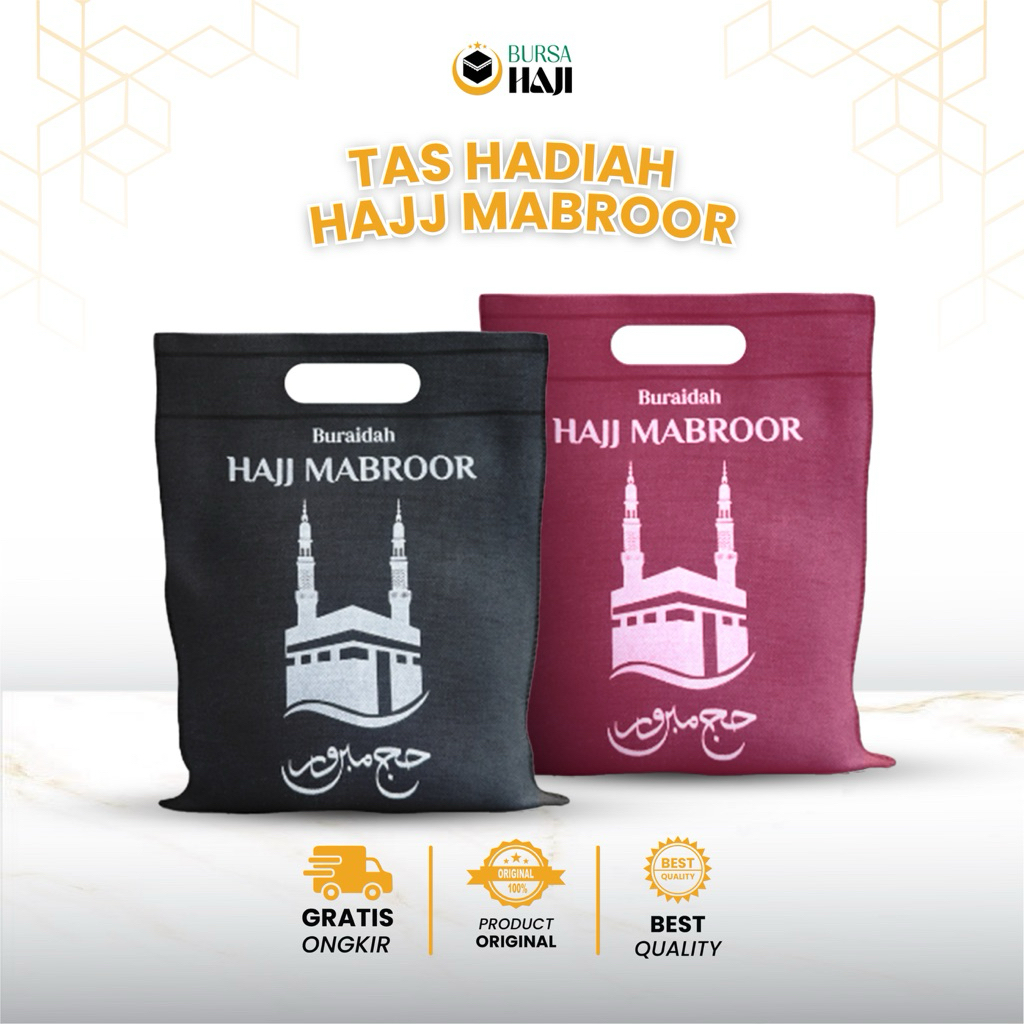 

Tas Spunbond Motif Kabah Hajj Mabroor Premium Oleh Oleh Haji Umroh Souvenir Tas Hadiah Ekslusif Snack SATUAN