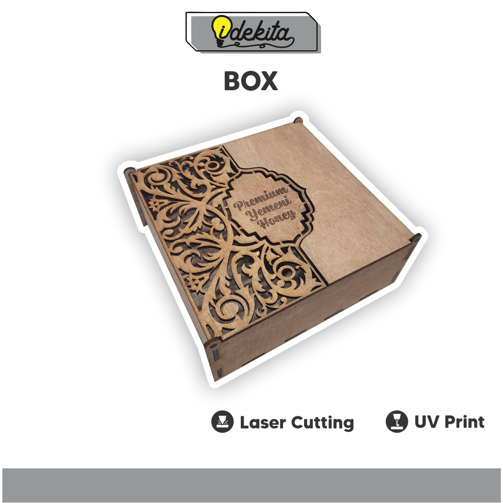

Custom Box Acrylic Kotak Hampers Kayu Gift Tissue Box Akrilik Kotak Souvenir UV Print IDEKITA