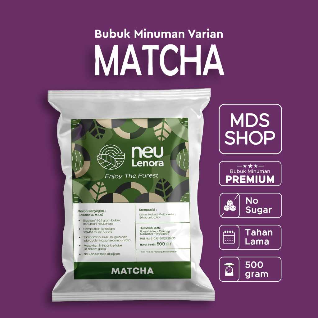

Bubuk Minuman Bubble Powder Drink Rasa MATCHA Neulenora