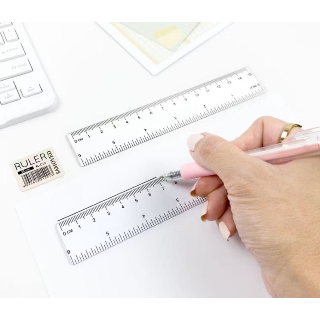 

Penggaris mistar plastik ruler 15 cm