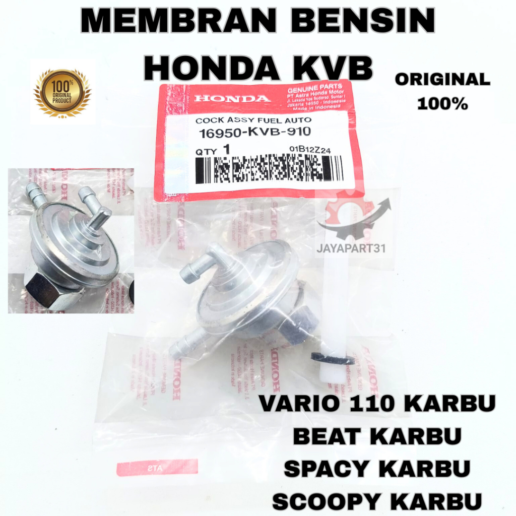 MEMBRAN KRAN BENSIN HONDA KVB ORIGINAL AHM BEAT SPACY SCOOPY VARIO 110 KARBU