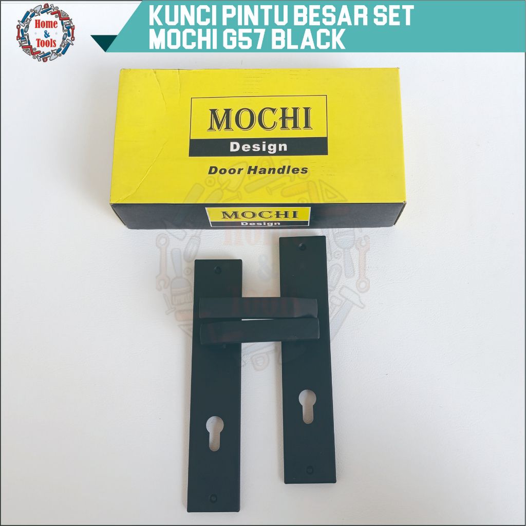 KUNCI PINTU BESAR SET MOCHI BLACK / KUNCI PINTU SET / DOORLOCK