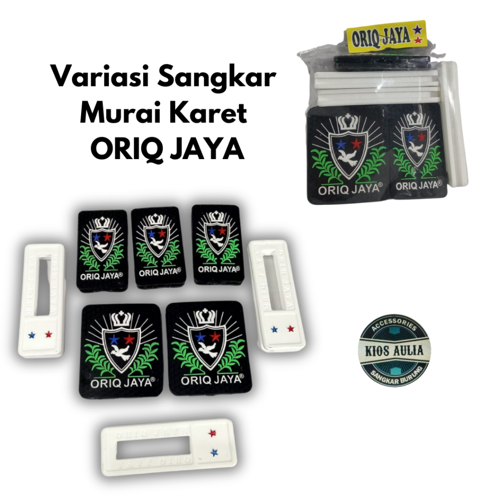 STOPER MURAI KARET ORIQ JAYA 1 SET ORIGINAL AKSESORIS VARIASI SANGKAR KANDANG BURUNG MURAI