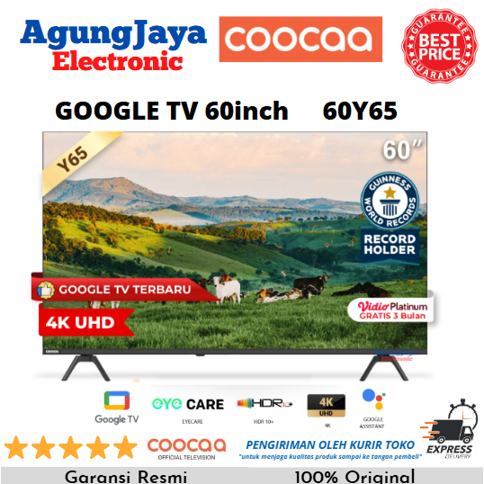 PROMO GOOGLE SMART TV COOCAA 60Y65 60 INCH LED TV DIGITAL YOUTUBE (CILEGON SERANG)