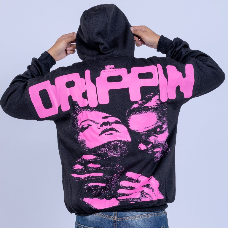 Modska | Drippin Boxy Hoodie | Fleece PE 280gsm | Black