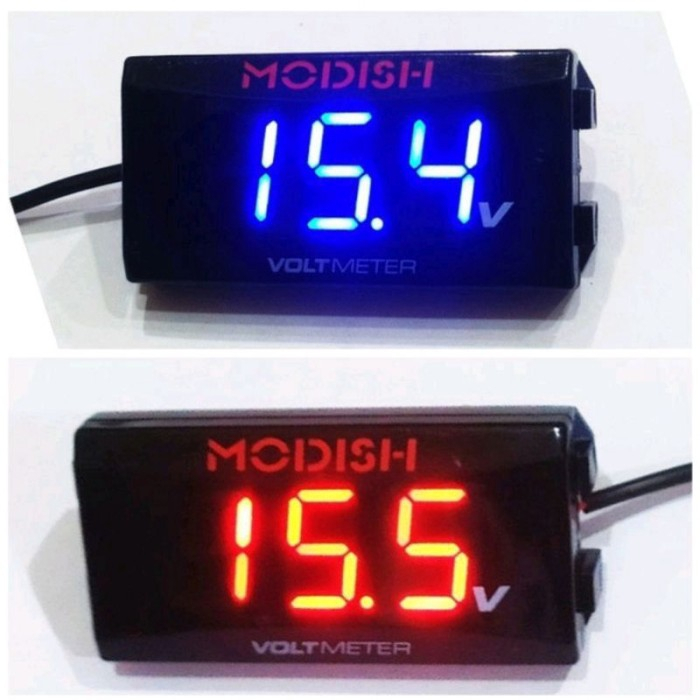 ORIGINAL VOLTMETER  MODISH VOLTMETER AKI MOTOR I Pengukur Daya Aki MOTOR I VOLTMETER AKI 12 VOLT / V