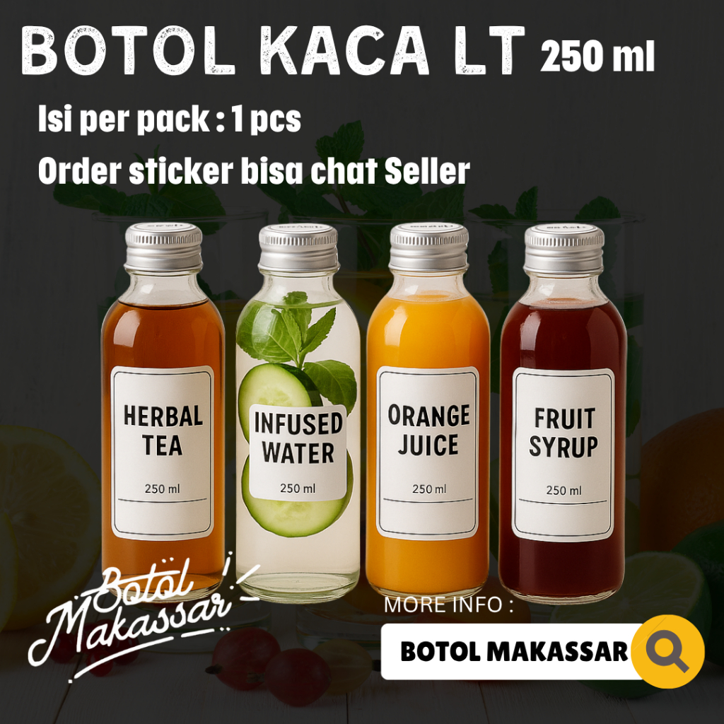 Botol Kaca Unik Botol LT 250ml