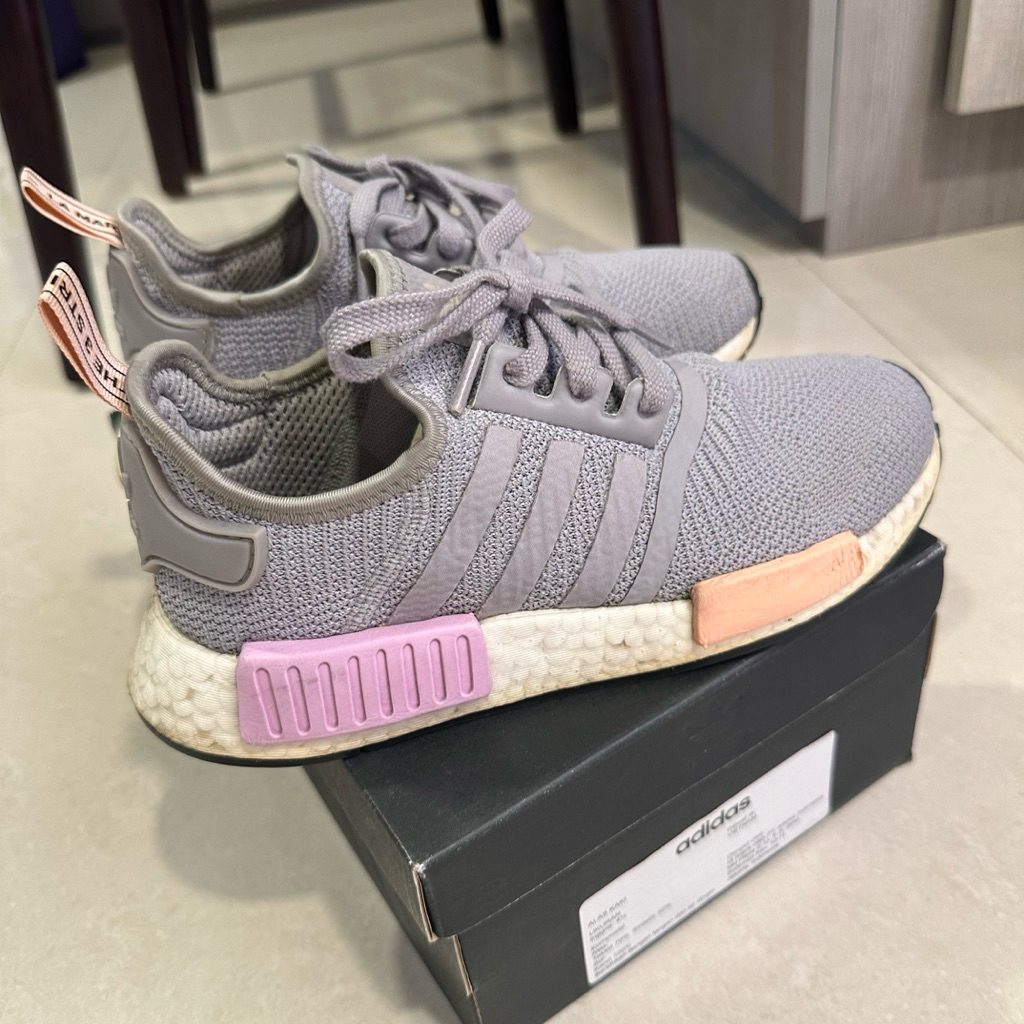 SALE ADIDAS NMD R1 WOMEN ORIGINALS GREY SEPATU WANITA RUNNING SHOES PRELOVED SECOND SNEAKERS SEPATU 