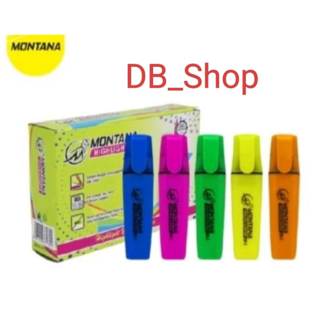 

harga per 1 pcs warna sudah campur dalam 1 box seperti digambar merek montana original bagus dan terang