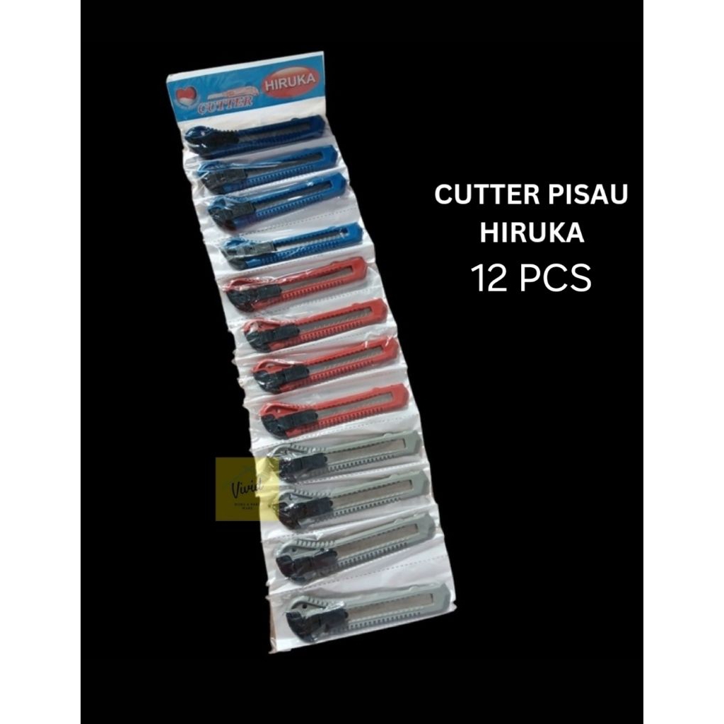 

[12 PCS] Cutter Pisau Hiruka Cutter 15 cm - Hiruka Pemotong 15cm (12pcs)